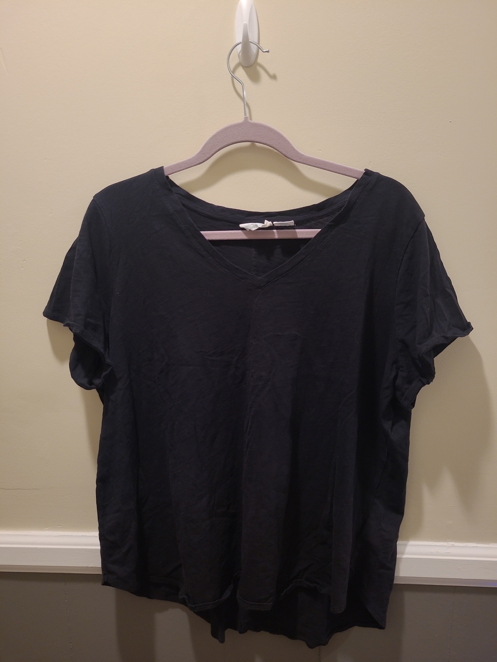 Cynthia Rowley Womens 2XL 100% Cotton Tshirt Curved High-Low Hem